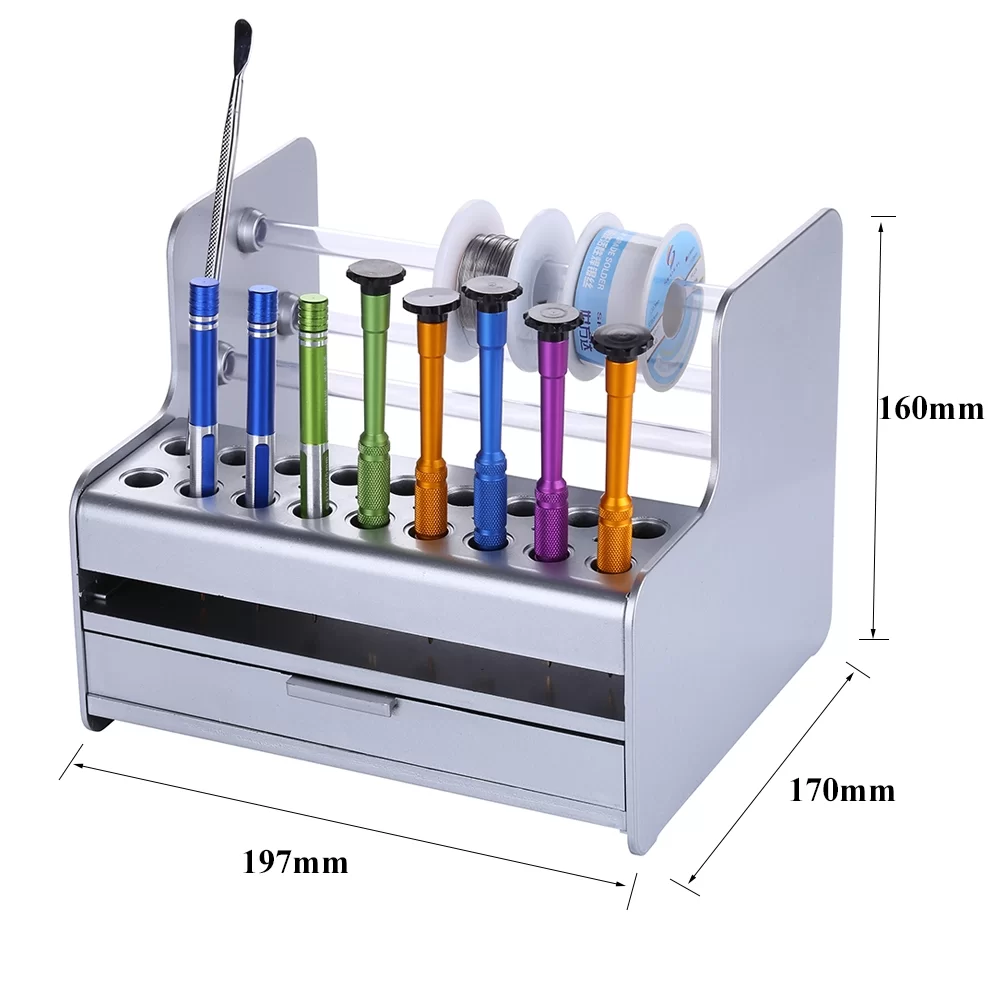 Picture of Multifunctional Mobile Phone Repair Tool Box Plastic Storage Box Screwdriver Tweezers Electronic Maintenance Tool Box(Blue)